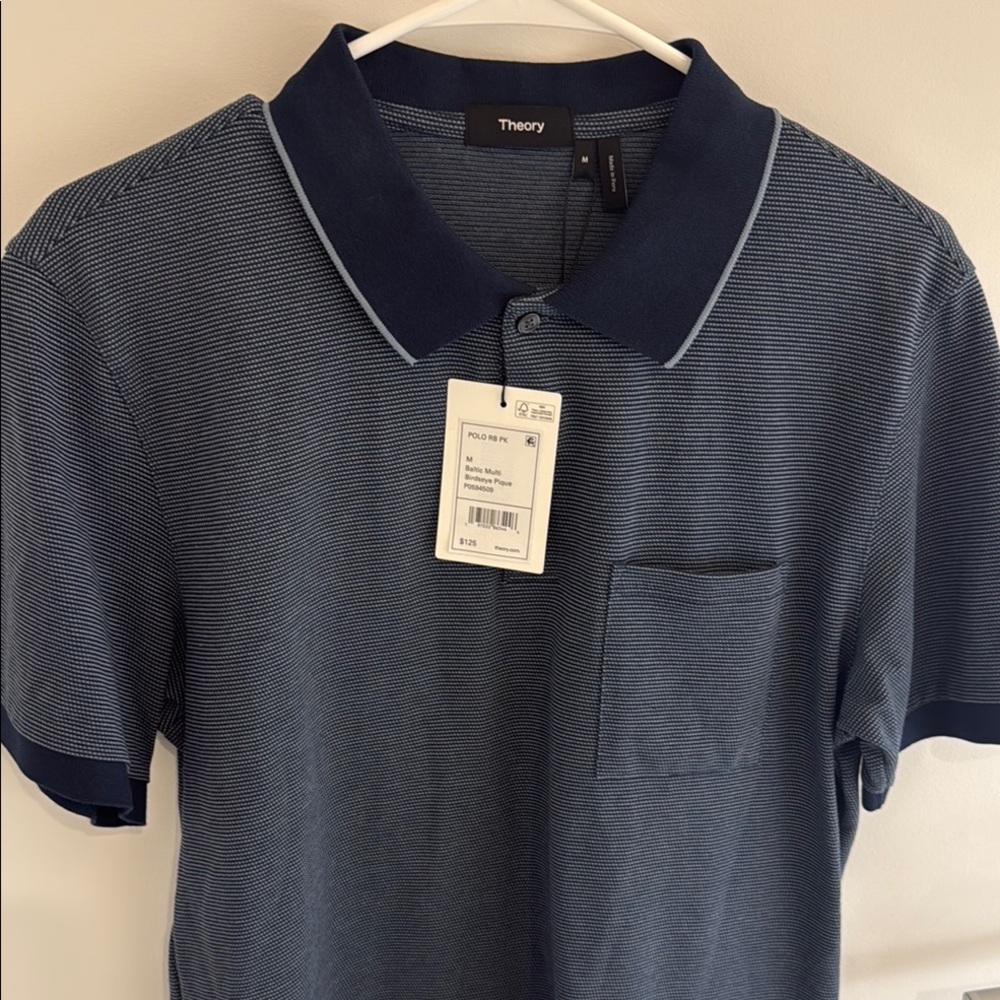 Theory Men's Blue Polo Shirt